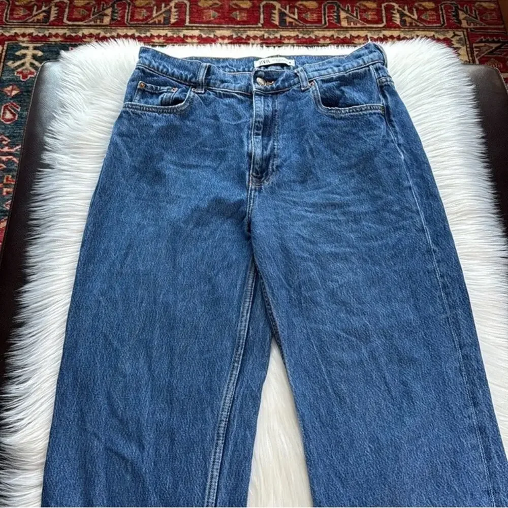 Zara 90’s Full Length Medium Blue Jeans